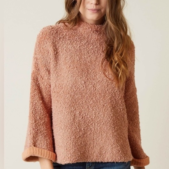 Free people cuddle up sweater peach size medium - Picture 1 of 8